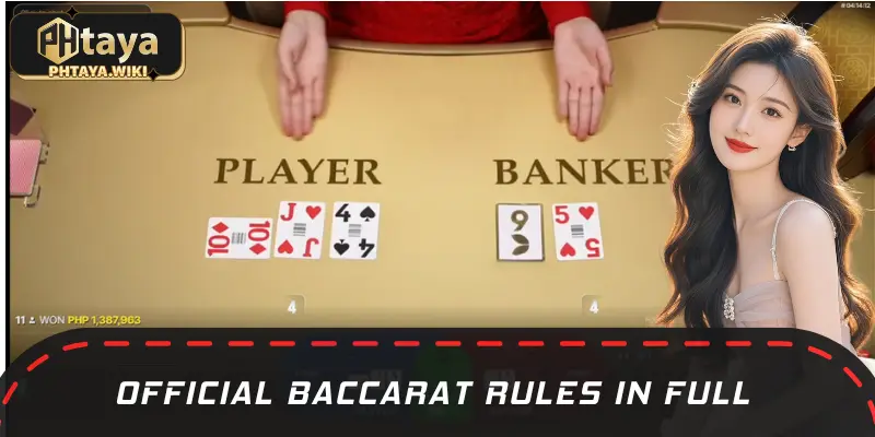Official Baccarat Rules in Full