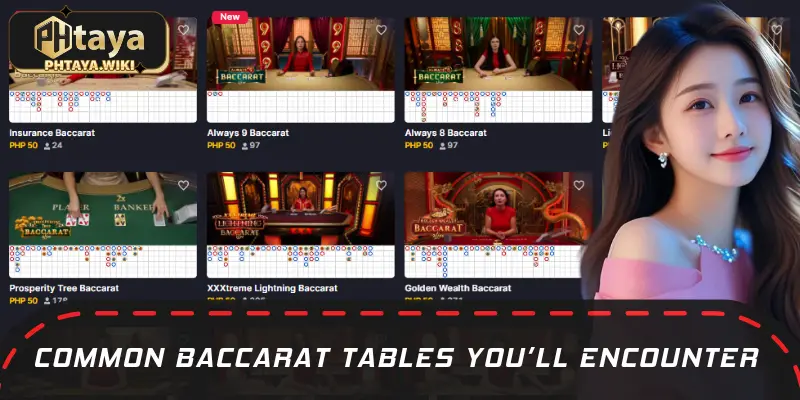 Common Baccarat Tables You’ll Encounter